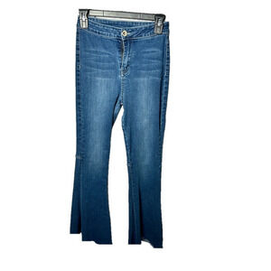 High waisted wide leg jeans